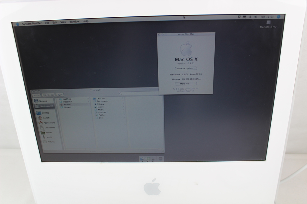 Image of Apple iMac Model A1058 with Apple Keyboard A1048 and Apple Mouse A1152