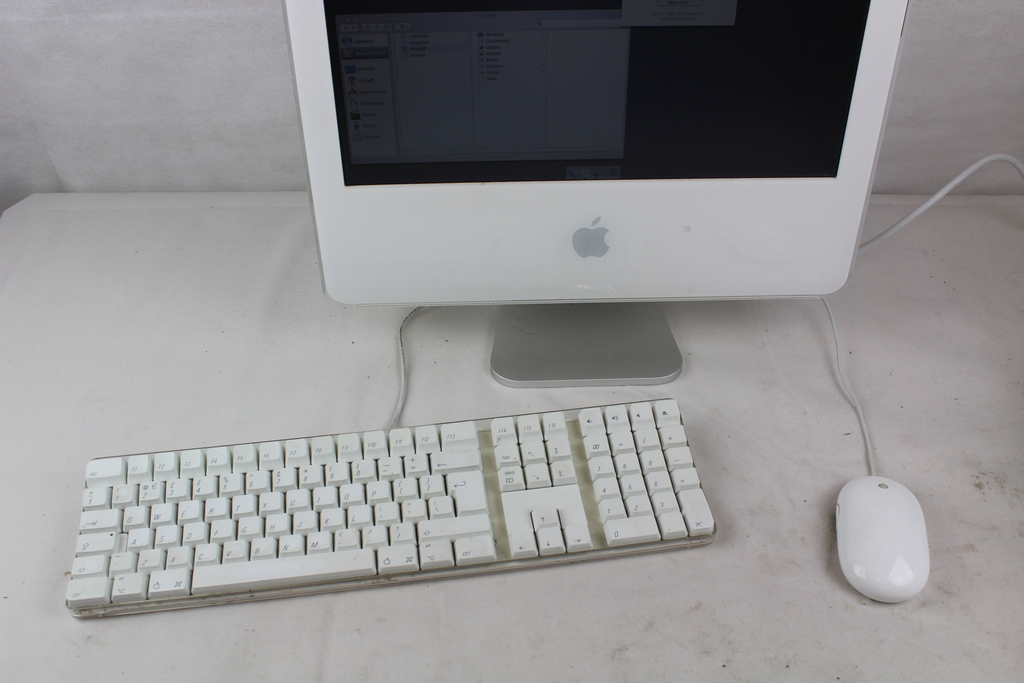 Image of Apple iMac Model A1058 with Apple Keyboard A1048 and Apple Mouse A1152