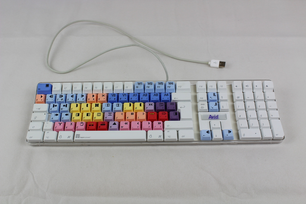 Image of Genuine Apple USB Wired Keyboard Avid Pro Tools Coloured Keys A1048 