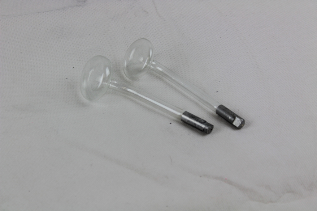 Image of Two High Frequency Mushroom Flat Round Glass Electrode