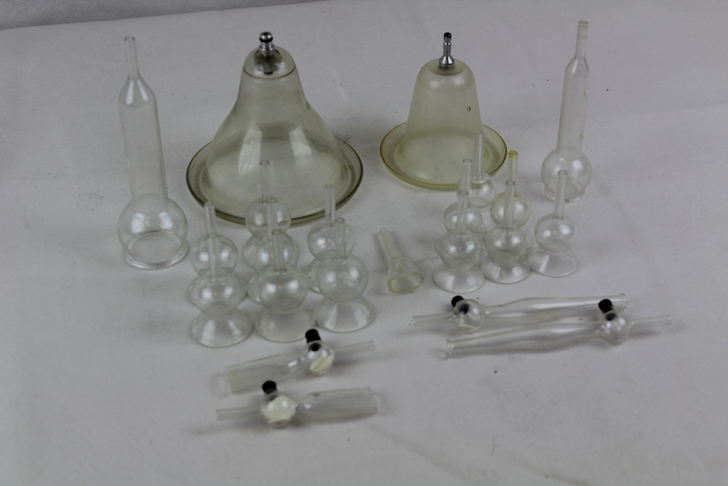 Image of Set of 22 Glass Ventouses and Vacuum Treatment Cups 4mm Sorisa PS7194