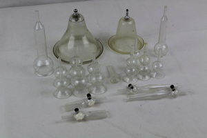 Thumbnail image of Set of 22 Glass Ventouses and Vacuum Treatment Cups 4mm Sorisa PS7194
