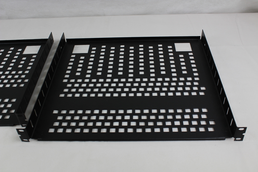 Image of 2 x Top-Tec Neptune 1U Vented Server Racking Shelves 37cm and 41cm deep