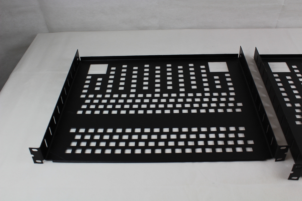 Image of 2 x Top-Tec Neptune 1U Vented Server Racking Shelves 37cm and 41cm deep