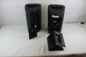 Thumbnail image of QSC AD S-82 Speakers (pair) black broken (tweeter broken) with mounts