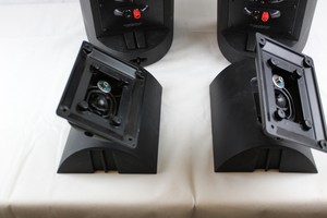 Thumbnail image of QSC AD S-82 Speakers (pair) black broken (tweeter broken) with mounts