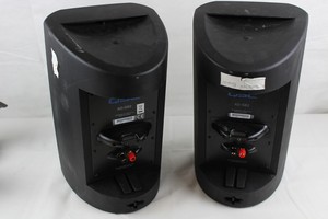 Thumbnail image of QSC AD S-82 Speakers (pair) black broken (tweeter broken) with mounts
