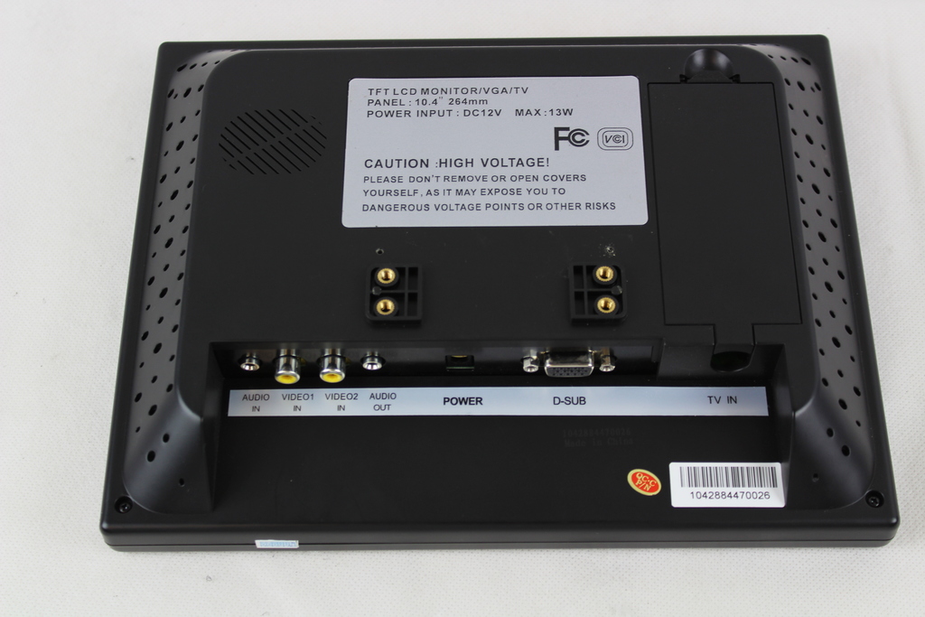 Image of TFT LCD Monitor/VGA/TV 10.4" with wall mount 12V