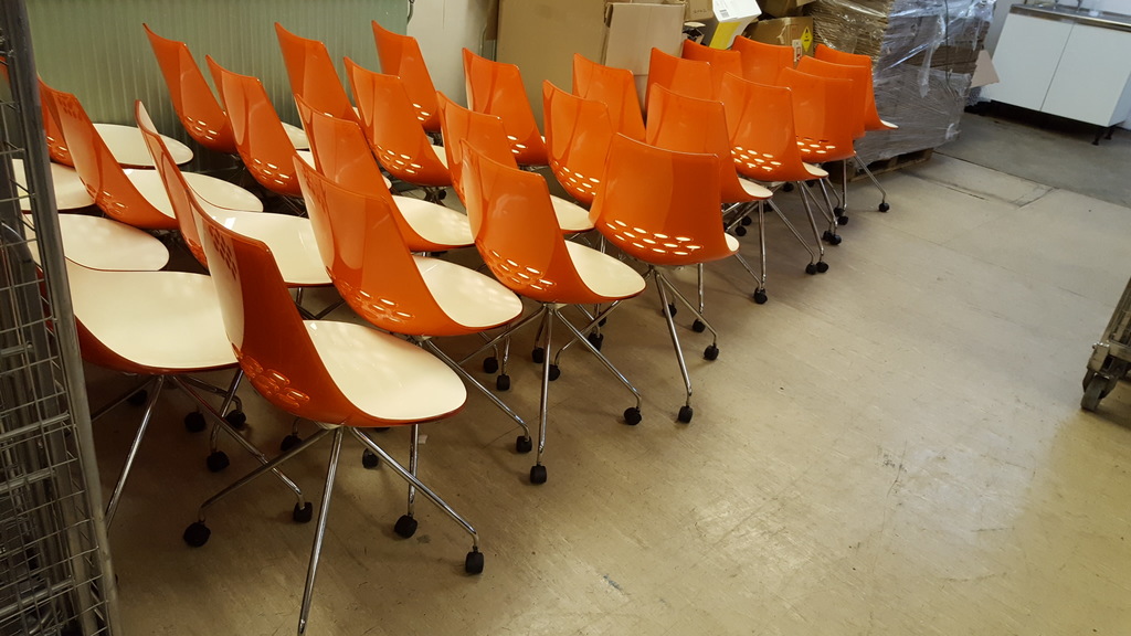 Image of Orange Calligaris Chairs
