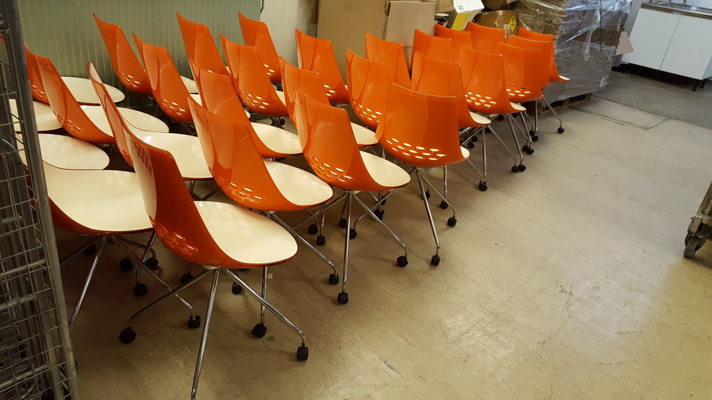Image of Orange Calligaris Chairs