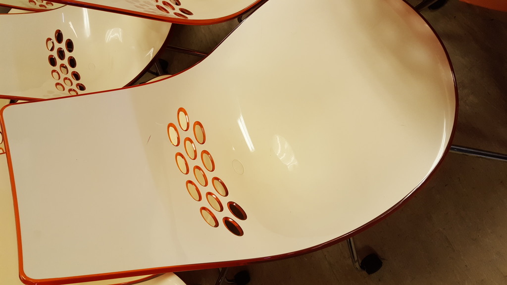 Image of Orange Calligaris Chairs