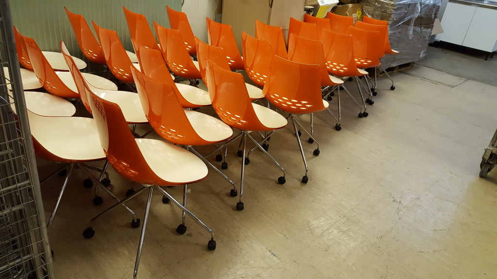 Image of Orange Calligaris Chairs