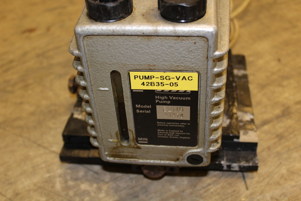 Image of Alpha Glove Box and Edwards E2M8 Vacuum Pump