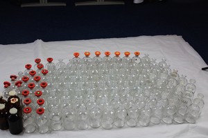 Thumbnail image of Vintage 500ml Acetic Acid Glacial Bottles, Apothecary Bottles