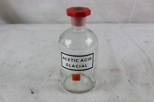 Thumbnail image of Vintage 500ml Acetic Acid Glacial Bottles, Apothecary Bottles