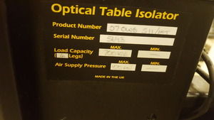 Thumbnail image of Optical Air / Vibration Table w/ 11cm Breadboard Model: 070W5 511/INT