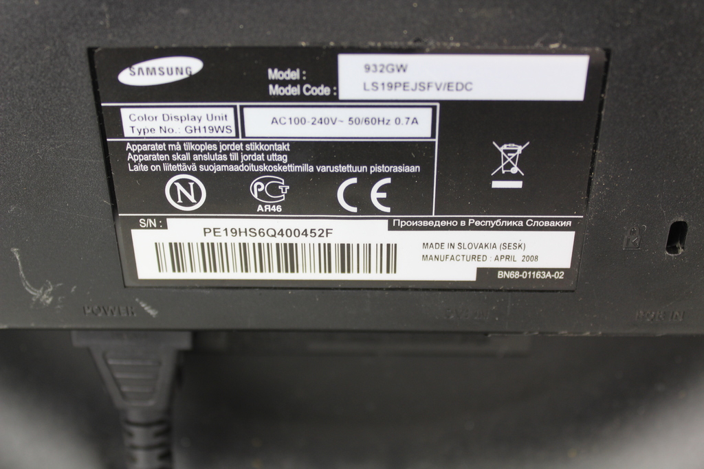 Image of SyncMaster 932GW 19" Widescreen HDMI LCD Monitor