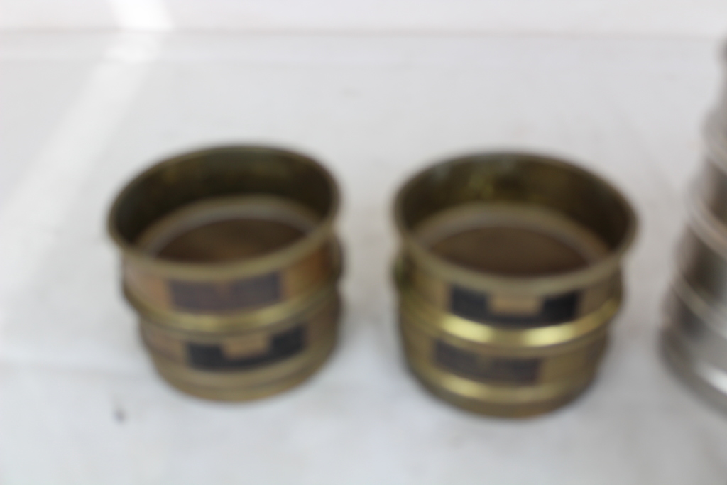 Image of Job Lot of Stainless Steel and Brass Sieves 4.5cm Diameter