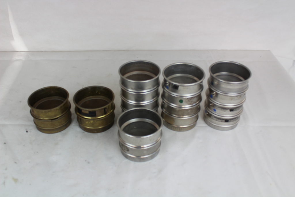 Image of Job Lot of Stainless Steel and Brass Sieves 4.5cm Diameter