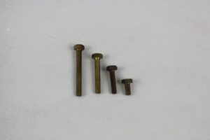 Thumbnail image of 6.4 kilos of Assorted Brass OBA Hexagonal Screws (Bolts) 1/2" 3/4" 11/4" 2"