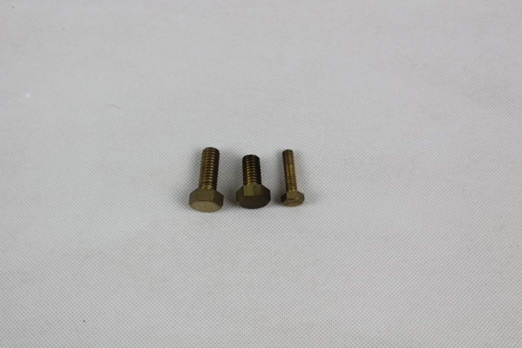 Image of 7.5 Kilos of Brass 3/8" BSW Assorted 1" and 3/4" hexagonal screws (bolts)