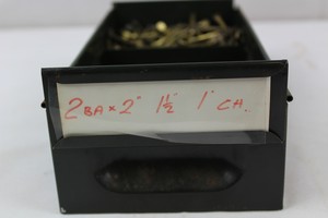 Thumbnail image of Large quantity (5.8 Kilos) of Brass Screws 2BA x 2", 11/2" & 1" CH