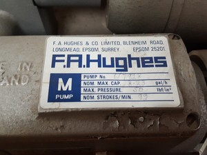 Thumbnail image of F.A. Hughes M Pump 6/7928 + Parvalux Motor Lab