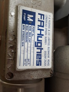 Thumbnail image of F.A. Hughes M Pump 6/7928 + Parvalux Motor Lab