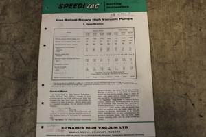 Thumbnail image of Speedivac High Vacuum Pump ED100