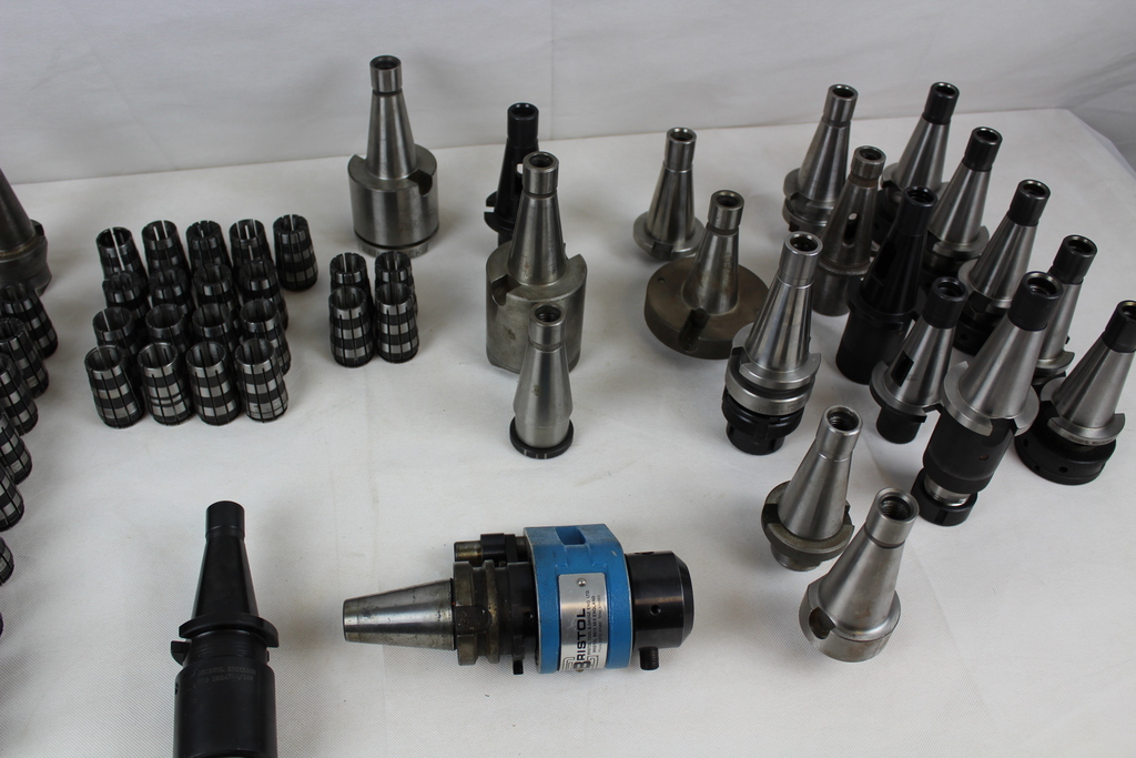 Image of Milling Tools Job Lot 33 Toolholders Arbor Adapter and 48 Collets