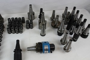 Thumbnail image of Milling Tools Job Lot 33 Toolholders Arbor Adapter and 48 Collets