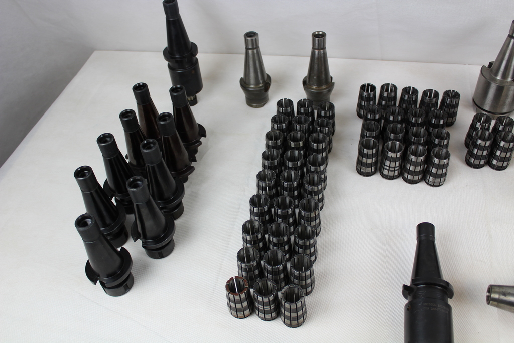 Image of Milling Tools Job Lot 33 Toolholders Arbor Adapter and 48 Collets
