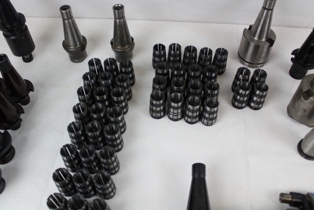 Image of Milling Tools Job Lot 33 Toolholders Arbor Adapter and 48 Collets