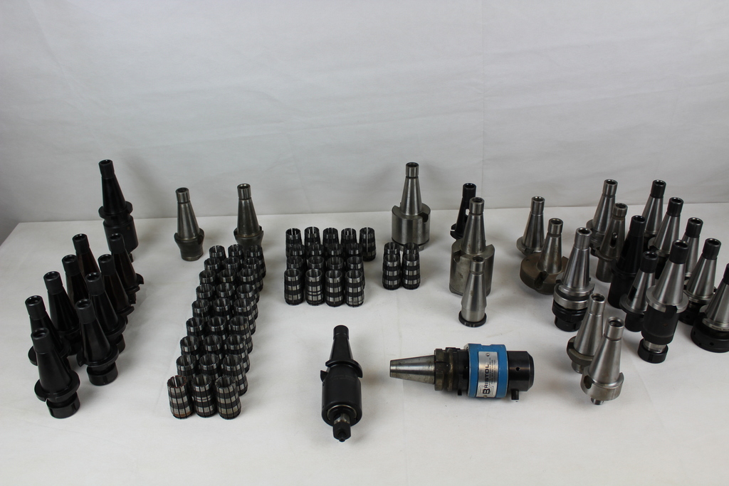 Image of Milling Tools Job Lot 33 Toolholders Arbor Adapter and 48 Collets