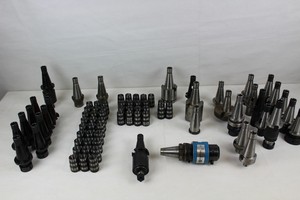 Thumbnail image of Milling Tools Job Lot 33 Toolholders Arbor Adapter and 48 Collets