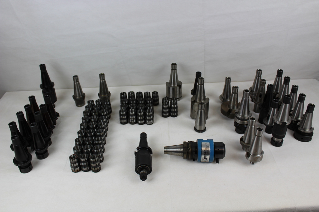 Image of Milling Tools Job Lot 33 Toolholders Arbor Adapter and 48 Collets