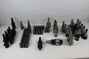Thumbnail image of Milling Tools Job Lot 33 Toolholders Arbor Adapter and 48 Collets