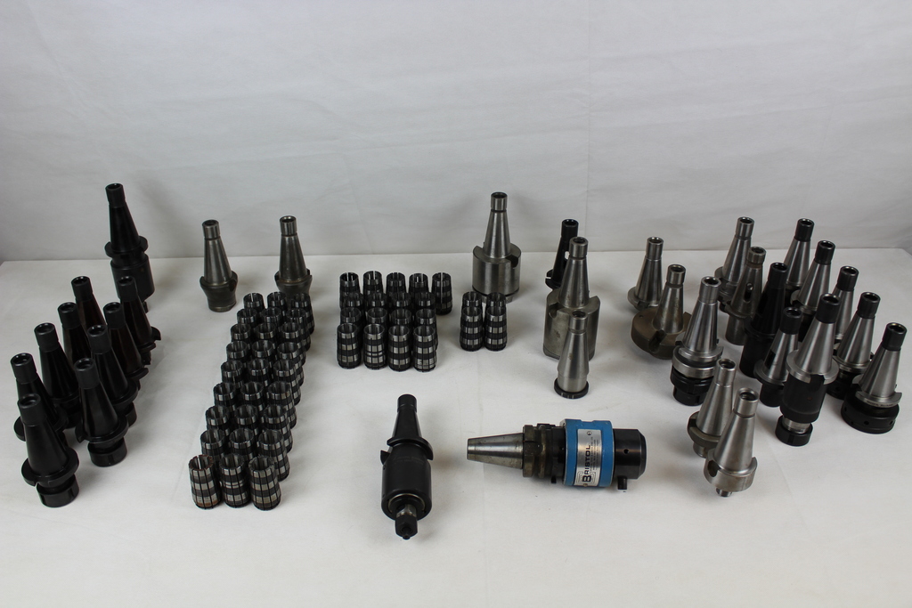 Image of Milling Tools Job Lot 33 Toolholders Arbor Adapter and 48 Collets