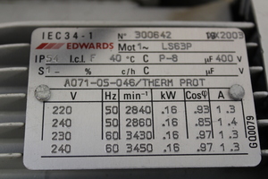 Image of Edwards High Vacuum Laboratory Pump E2M1.5 Lab Equipment