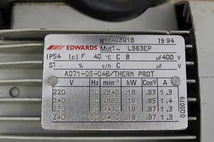 Thumbnail image of Motor LS63EP High Vacuum Pump E2M1.5