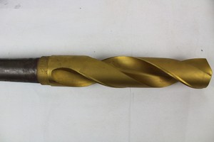 Thumbnail image of Set of 3 High Speed Steel Taper Shank Drill Bit Lathe Machining Large 18" Long 