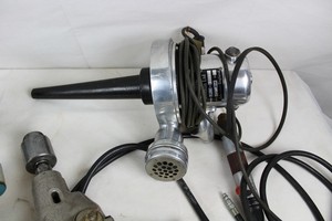 Thumbnail image of Job Lot 8 Vintage Antique Power Tools Heavy Duty Drills Grinders Wolf Sapphire