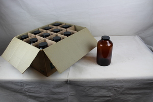 Thumbnail image of 12 x Amber Glass 80 ounces Powder, 2500ml Bottles