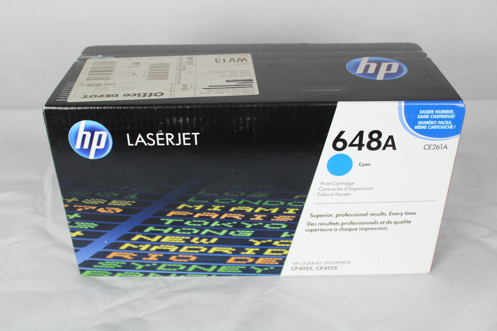 Image of New GENUINE HP 648A Cyan Toner CE261A - CP4025, CP4525