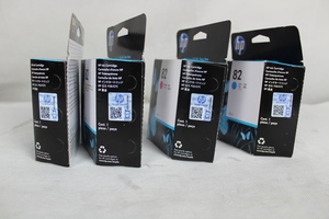 Thumbnail image of 4 Genuine HP 82 ink cartridges 1 x Magenta, 1 x Cyan, 2 x yellow,