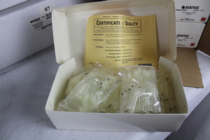 Thumbnail image of Job Lot 51 boxes of 5 Matrix empty latch racks BC30307 & 41 boxes of 1.4ml tubes