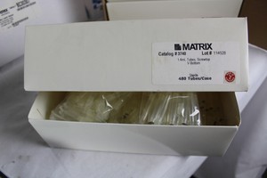 Thumbnail image of Job Lot 51 boxes of 5 Matrix empty latch racks BC30307 & 41 boxes of 1.4ml tubes