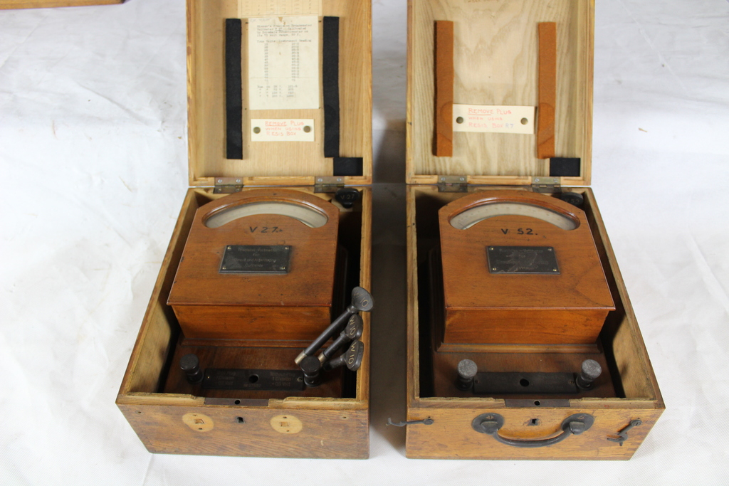 Image of Antique Collection 1900's 23x Precision Voltmeters + Other Electronics