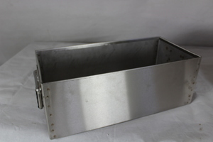Thumbnail image of Pair of Heavy Duty Stainless Steel Planters with Handles 48 cm x 23 cm x 18 cm
