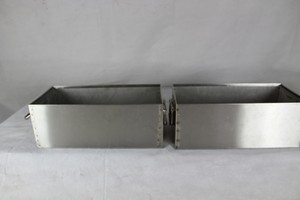 Thumbnail image of Pair of Heavy Duty Stainless Steel Planters with Handles 48 cm x 23 cm x 18 cm